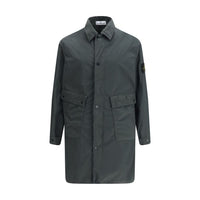 Stone Island Gray Polyester Coat