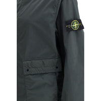Stone Island Gray Polyester Coat