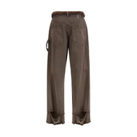 Darkpark Brown Cotton Casual Pants