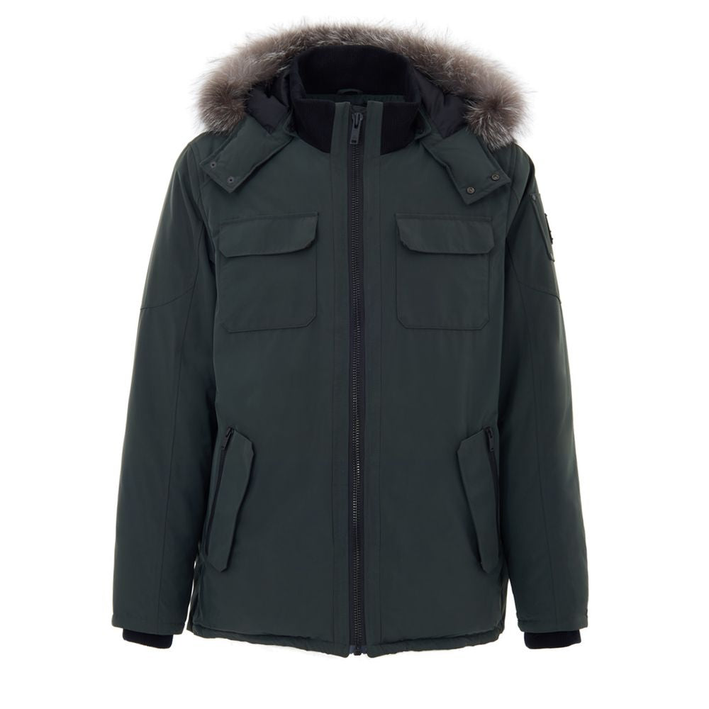 Moose Knuckles Green Nylon Parka