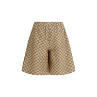 Gucci Beige Linen Bermuda Shorts