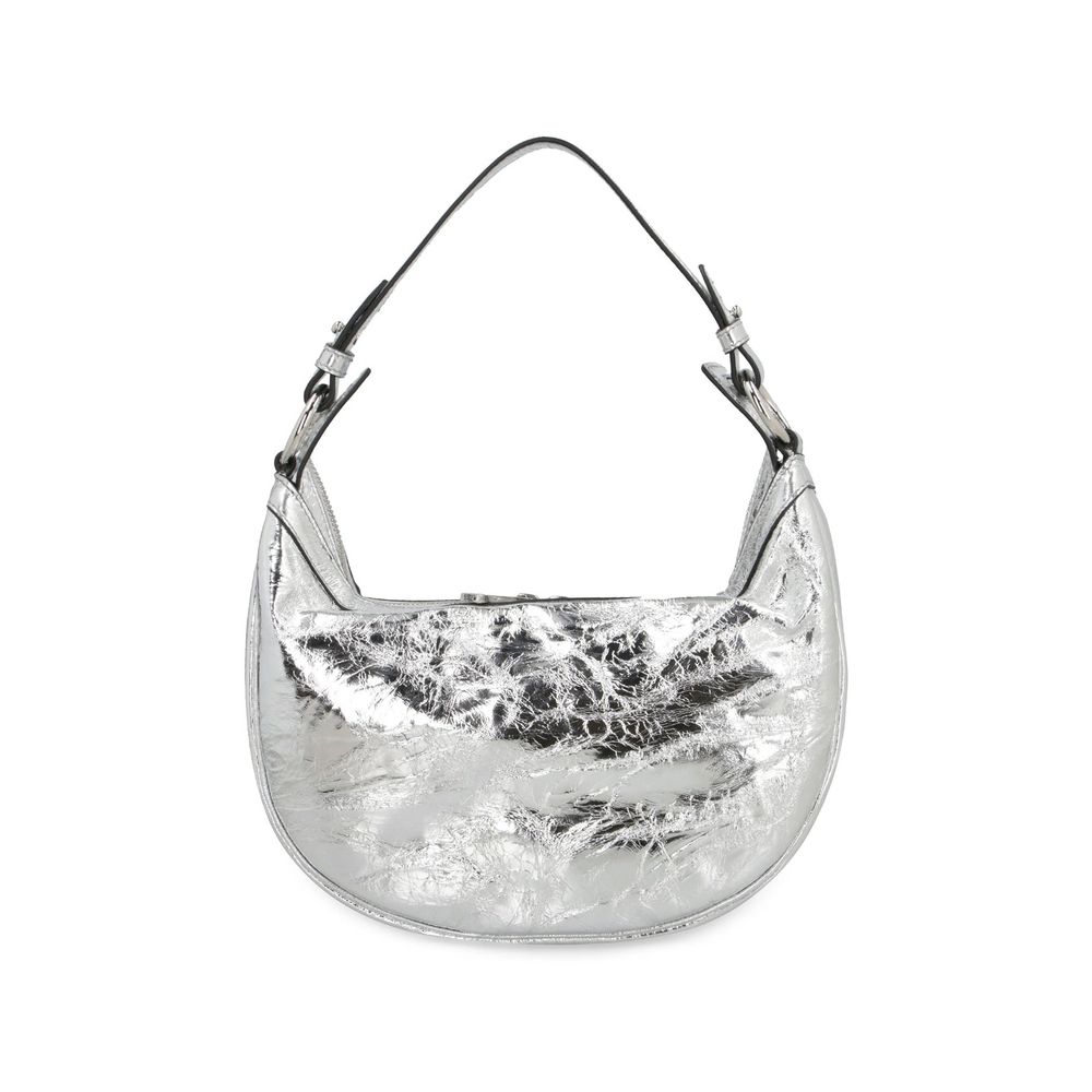 Versace Silver Lamb Leather Shoulder Bag