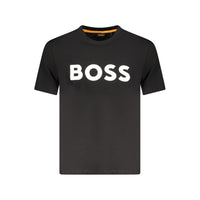 Hugo Boss Black Cotton Men T-Shirt