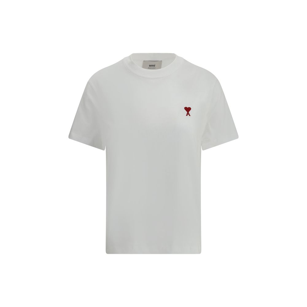 Ami Paris White Cotton T-Shirt