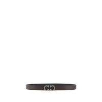 Ferragamo Black Calf Leather Bos Taurus Regular Belt