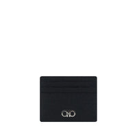 Ferragamo Black Calf Leather Bos Taurus Wallet