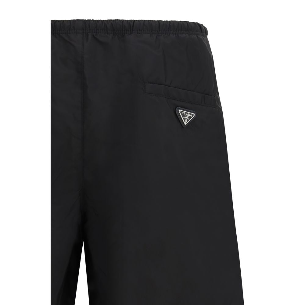 Prada Black Recycled Polyamide Shorts