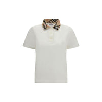 Burberry White Cotton Polo Shirt