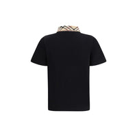 Burberry Black Cotton Polo Shirt
