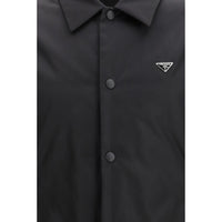 Prada Black Recycled Polyamide Coat