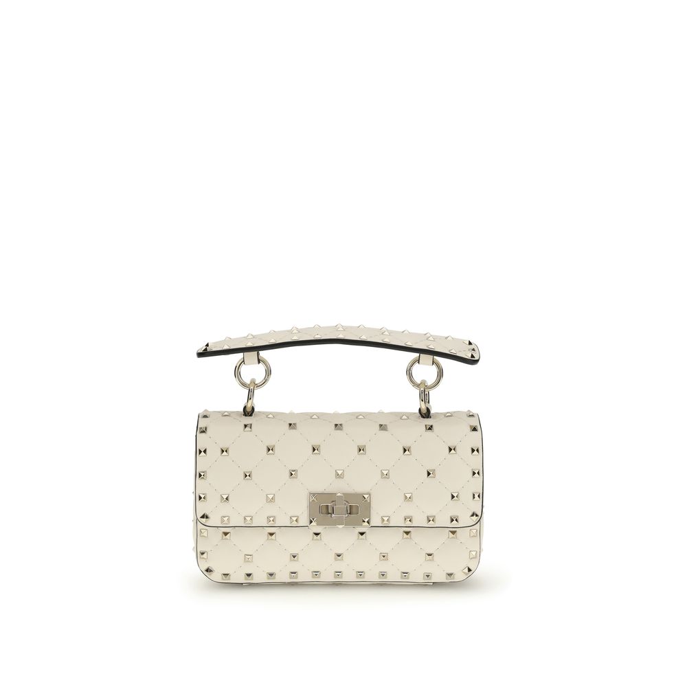 Valentino Garavani Cream Calf Leather Bos Taurus Shoulder Bag