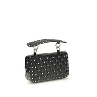 Valentino Garavani Black Calf Leather Bos Taurus Shoulder Bag