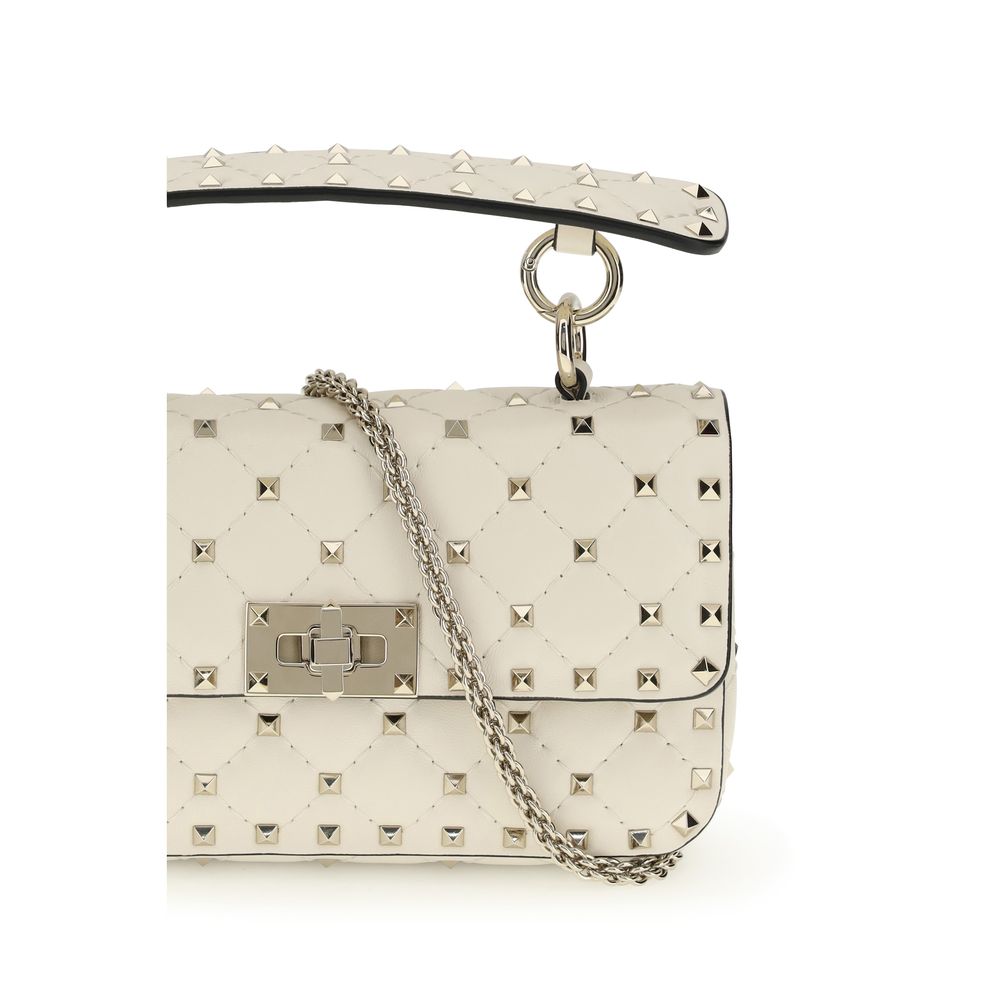 Valentino Garavani Cream Calf Leather Bos Taurus Shoulder Bag