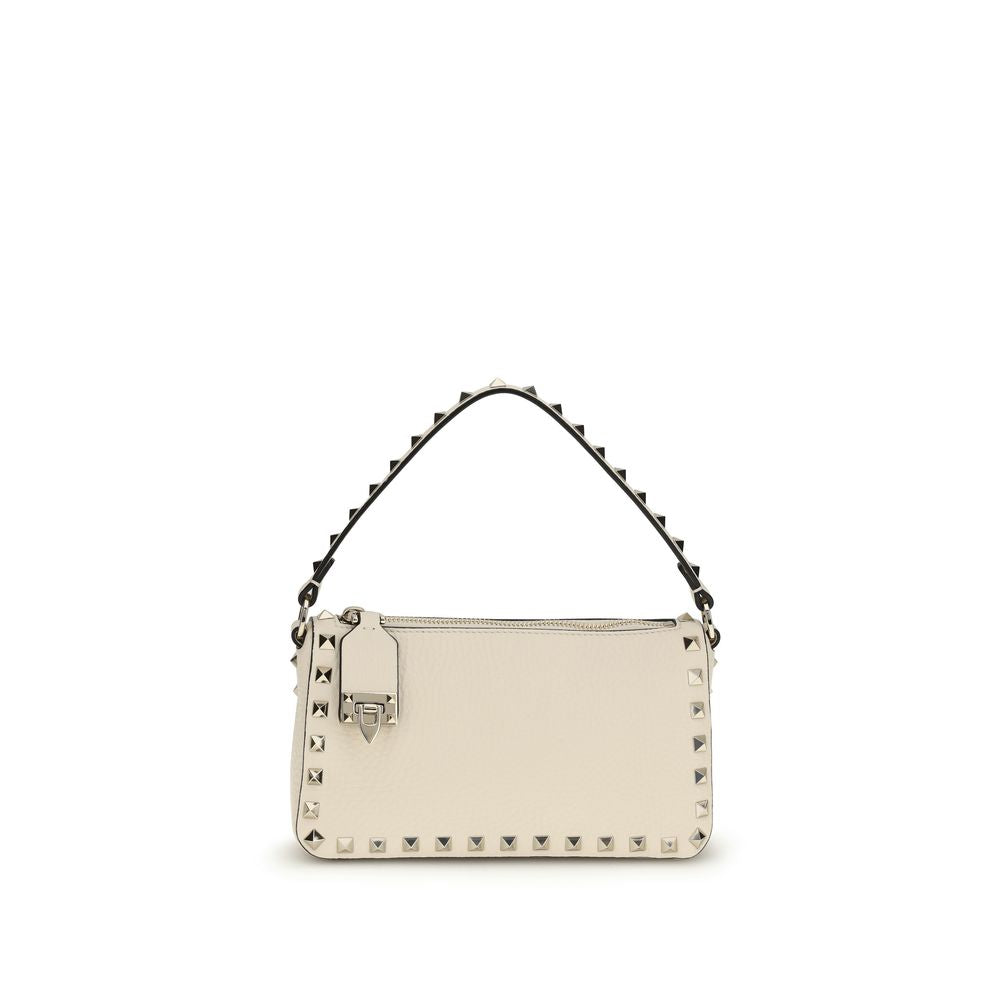 Valentino Garavani Cream Calf Leather Bos Taurus Shoulder Bag