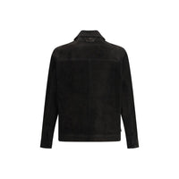 Salvatore Santoro Black Calf Leather Bos Taurus Coat