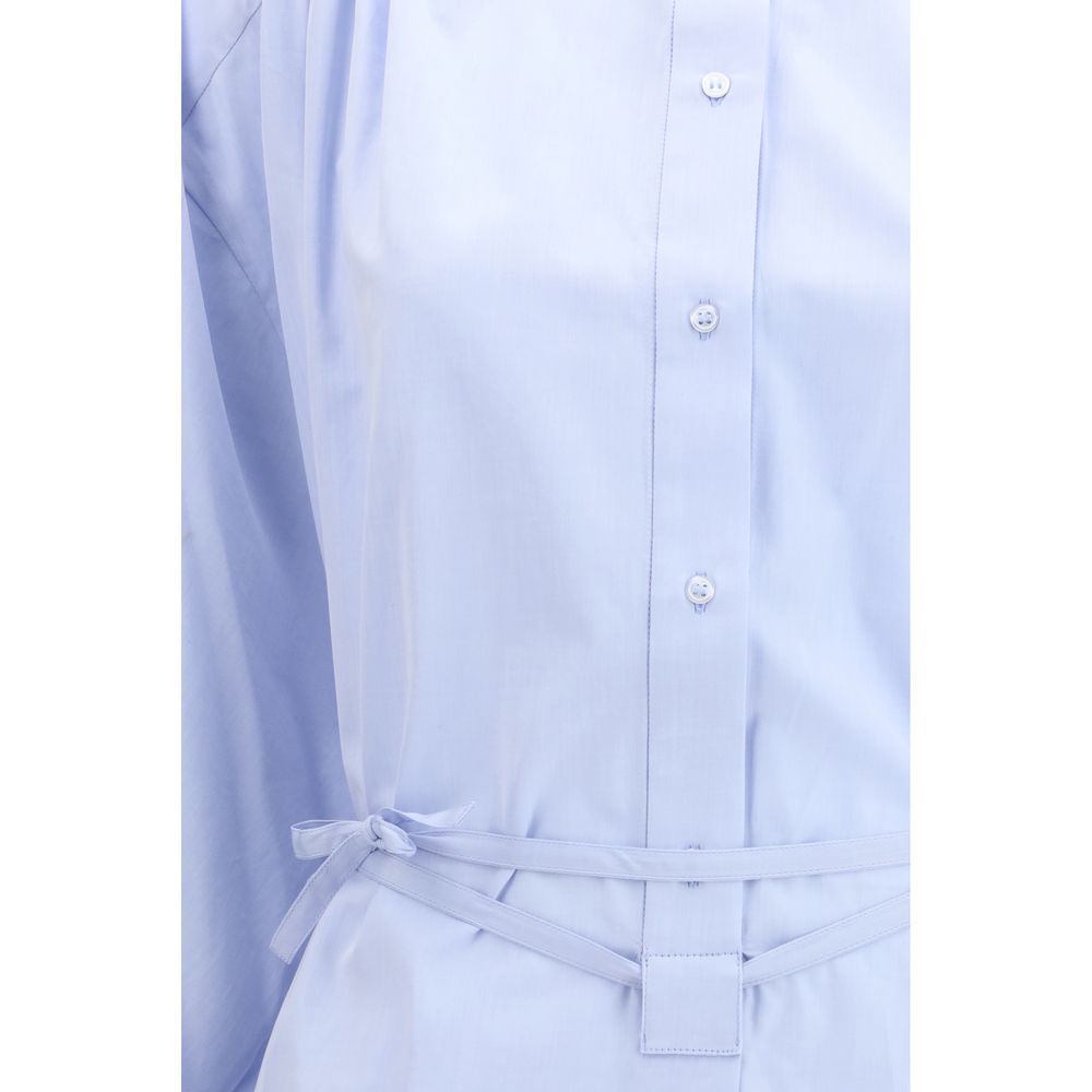 Loulou De Saison Light Blue Cotton Casual Dress