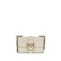 PINKO Beige Calf Leather Bos Taurus Shoulder Bag