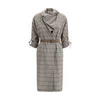 Burberry Gray Wool Casual Dress