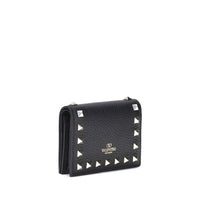 Valentino Garavani Black Calf Leather Bos Taurus Wallet