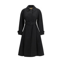 Burberry Black Cotton Trench Coat