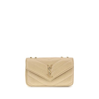 Saint Laurent Beige Lamb Ovis Aries Aries Shoulder Bag