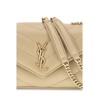 Saint Laurent Beige Lamb Ovis Aries Aries Shoulder Bag