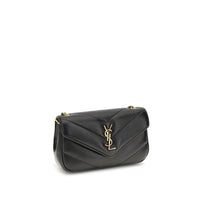Saint Laurent Black Lamb Ovis Aries Aries Shoulder Bag