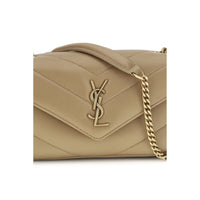 Saint Laurent Beige Lamb Ovis Aries Aries Shoulder Bag