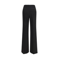 Max Mara Black Fleece Wool Flared Pants