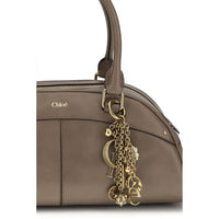 Chloé Gray Calf Leather Bos Taurus Handbag