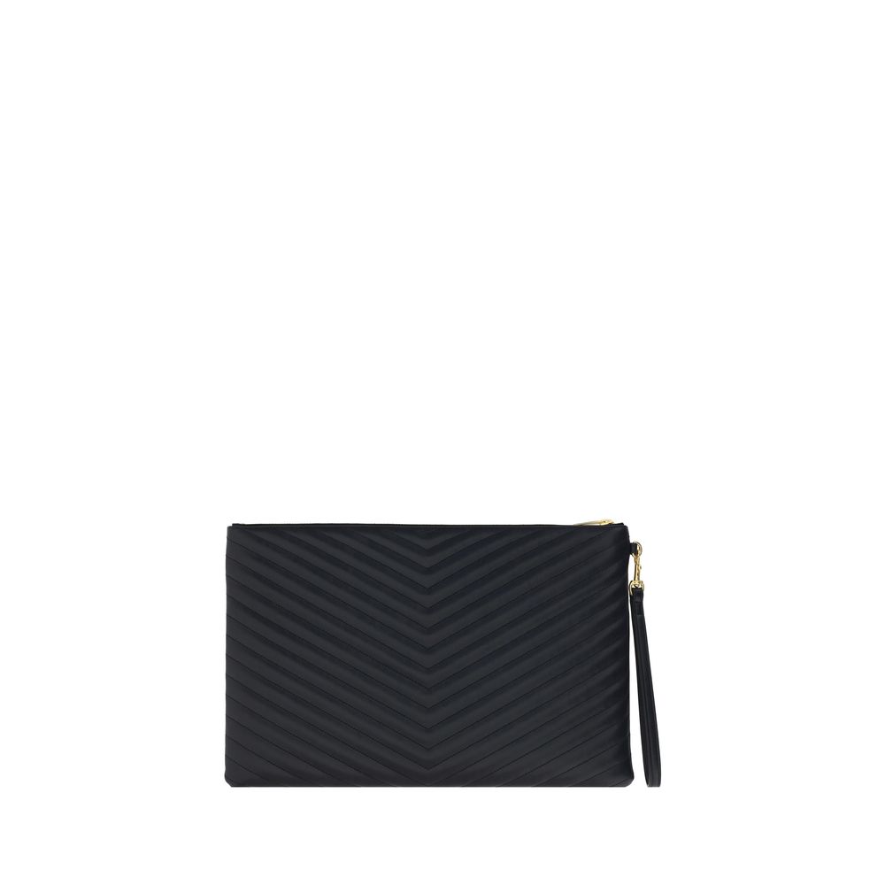 Saint Laurent Black Calf Leather Bos Taurus Wallet