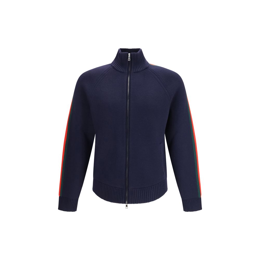 Gucci Blue Wool Trench Coat