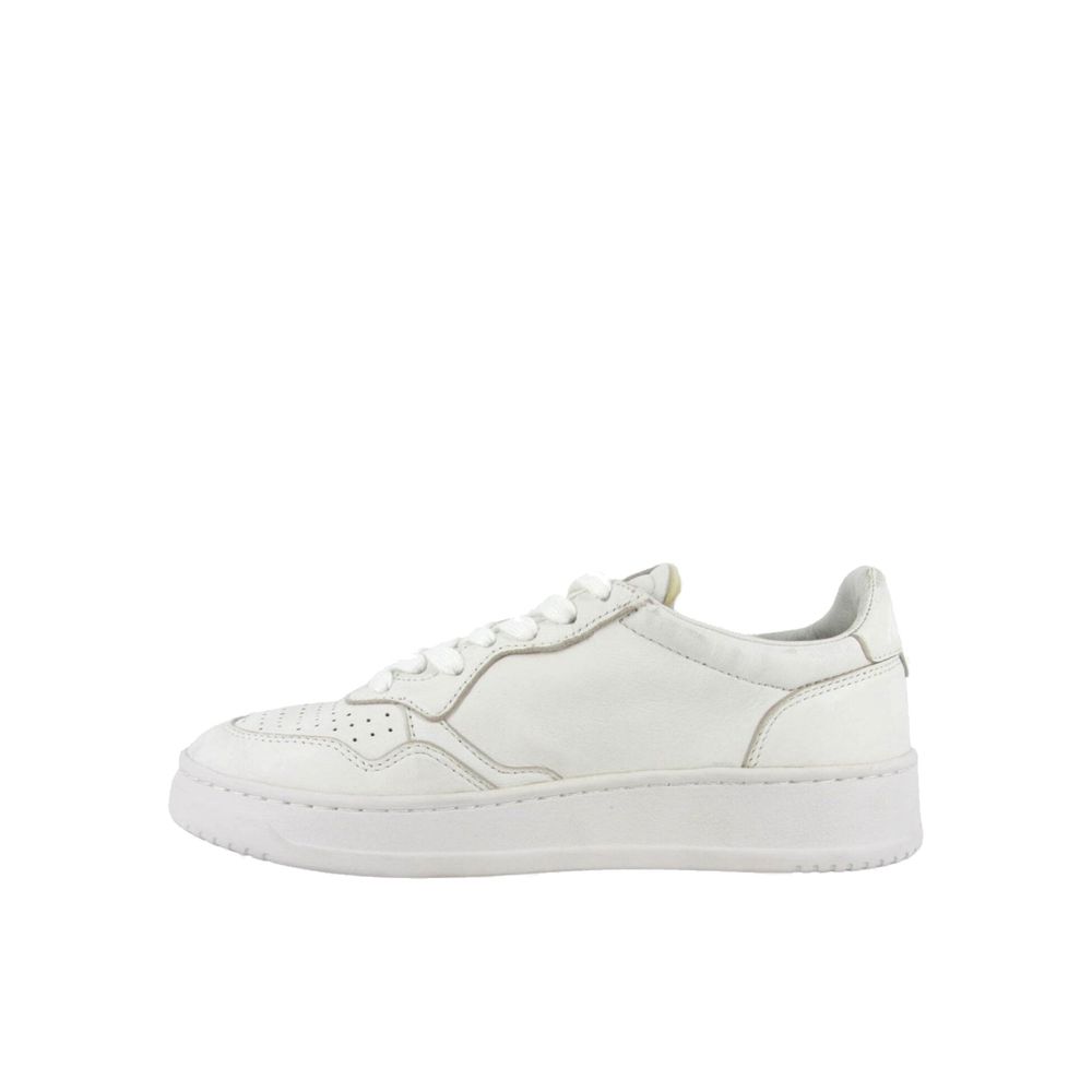 Autry White Leather Low Top Sneakers