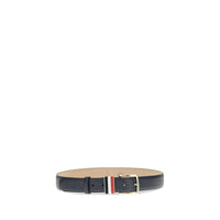 Thom Browne Blue Calf Leather Bos Taurus Regular Belt