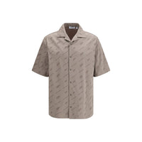 Off-White Beige Viscose Shortsleeve Shirt
