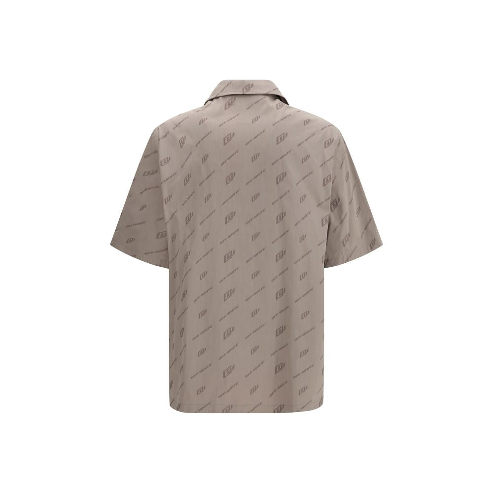 Off-White Beige Viscose Shortsleeve Shirt