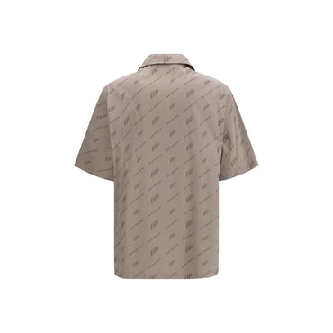 Off-White Beige Viscose Shortsleeve Shirt