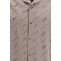 Off-White Beige Viscose Shortsleeve Shirt