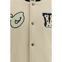 Off-White Beige Wool Bomber