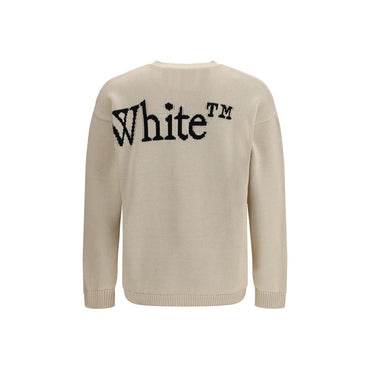 Off-White Beige Cotton Sweatshirt