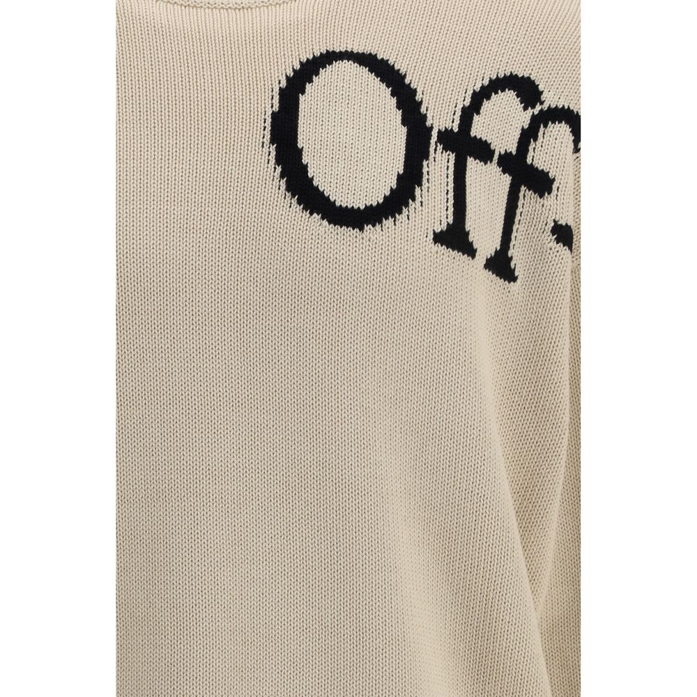 Off-White Beige Cotton Sweatshirt