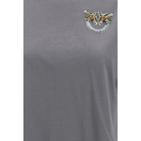 PINKO Gray Cotton T-Shirt