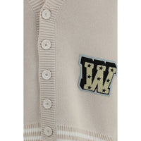 Off-White Beige Cotton Cardigan