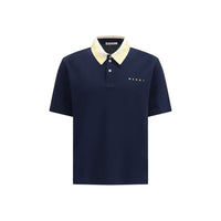 Marni Blue Cotton Polo Shirt