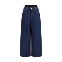 7FOR Blue Cotton Relaxed Fit Jeans