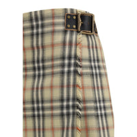 Burberry Multicolor Wool Mini Skirt