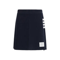 Thom Browne Blue Cotton Mini Skirt