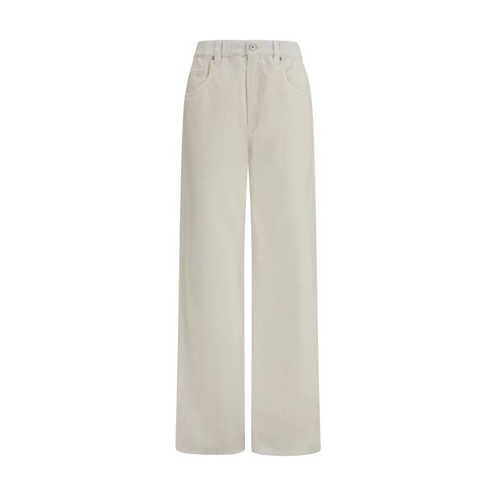 Brunello Cucinelli White Cotton Jeans Denim