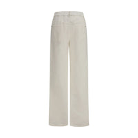 Brunello Cucinelli White Cotton Jeans Denim