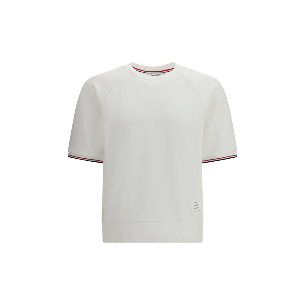 Thom Browne White Cotton Sweatshirt